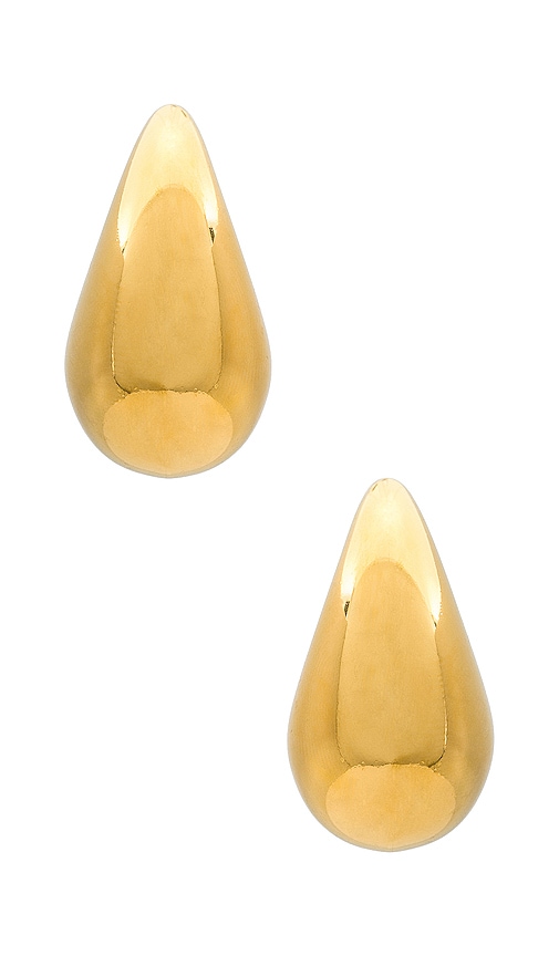 Amber Sceats CREOLEN IN TROPFENFORM LILA in Metallic Gold