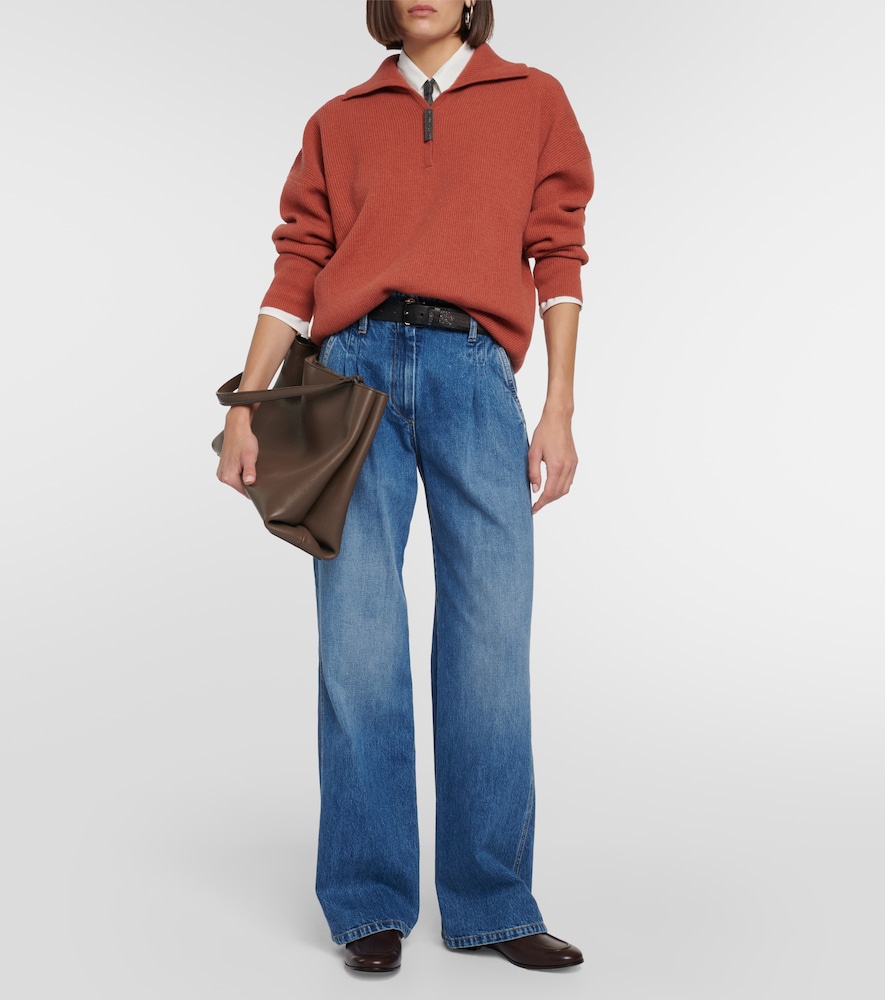 Cashmere polo sweater