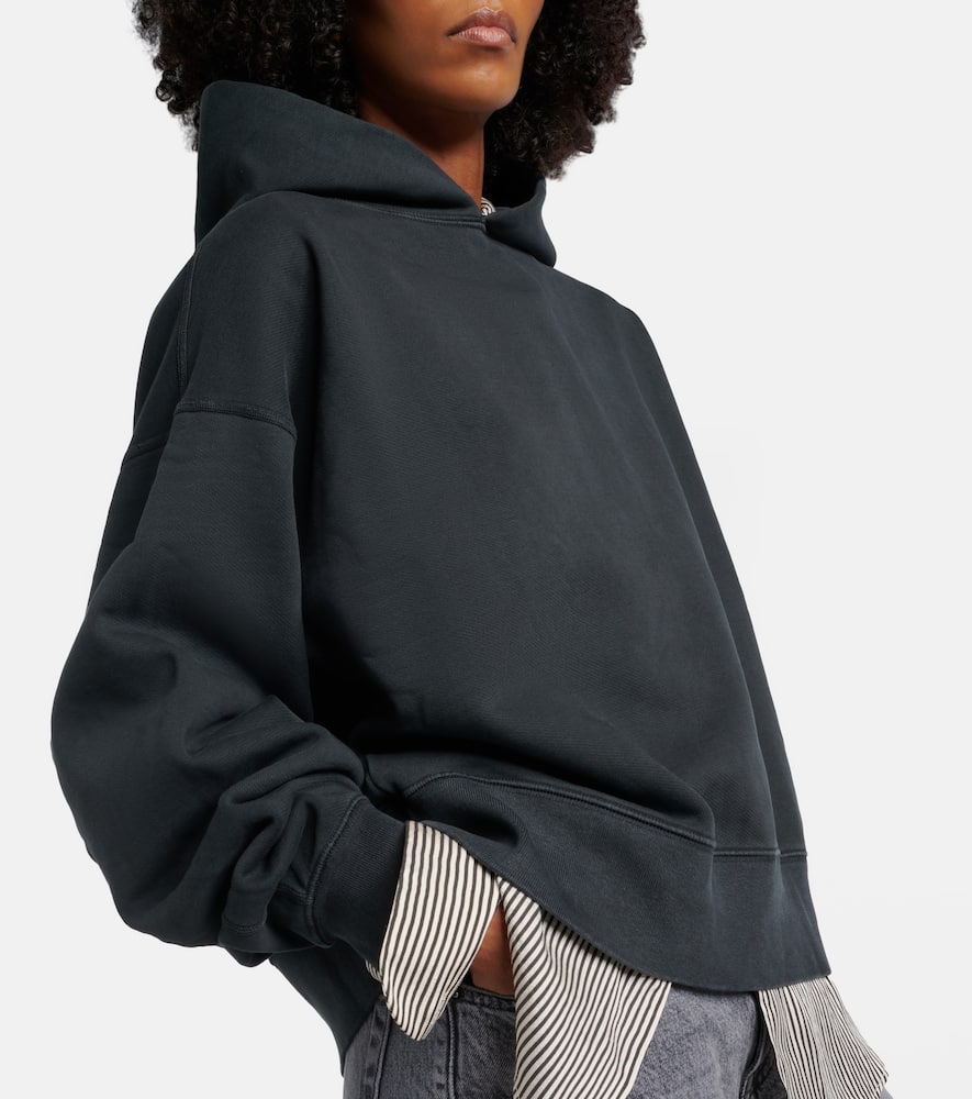 Relaxed cotton jersey hoodie