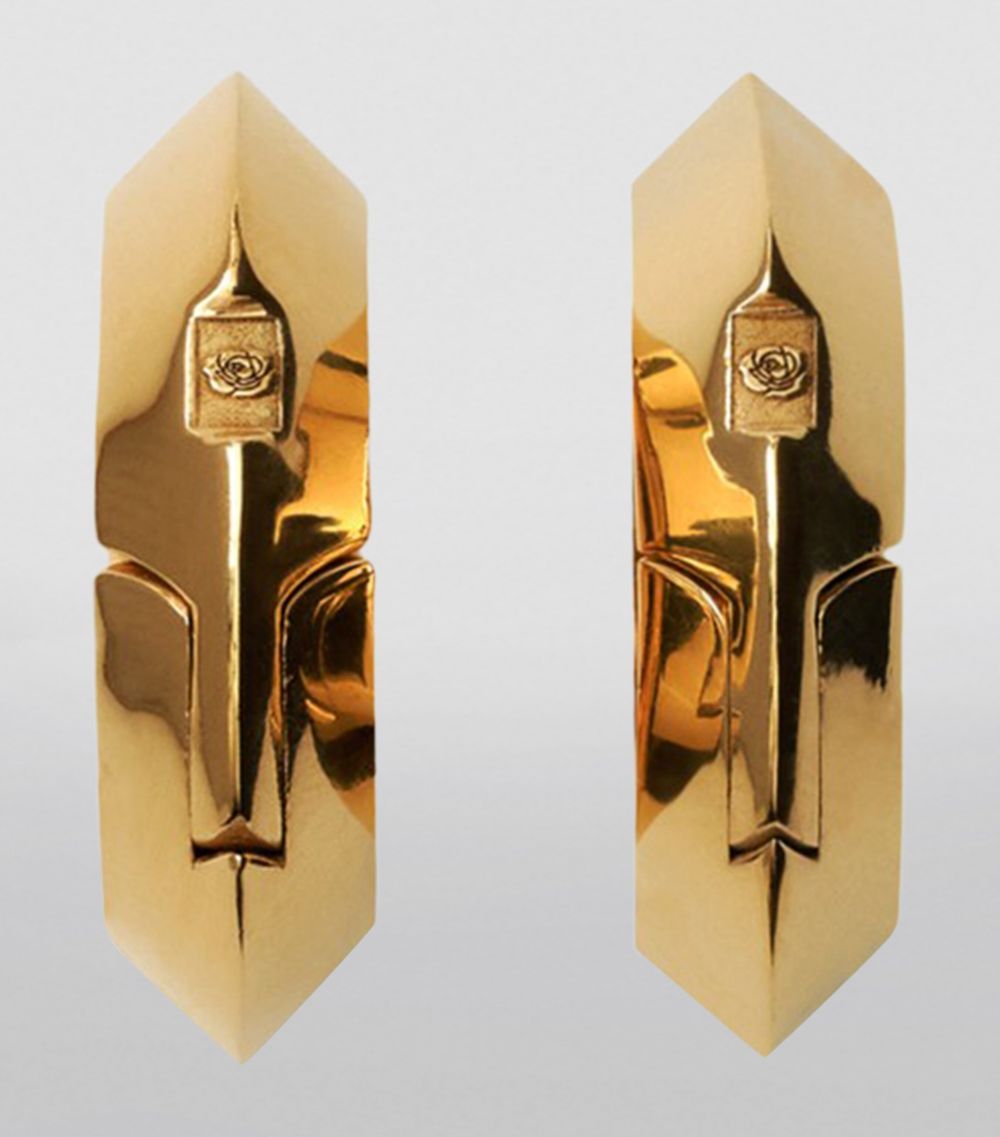 Gold-Plated Silver Hoop Earrings