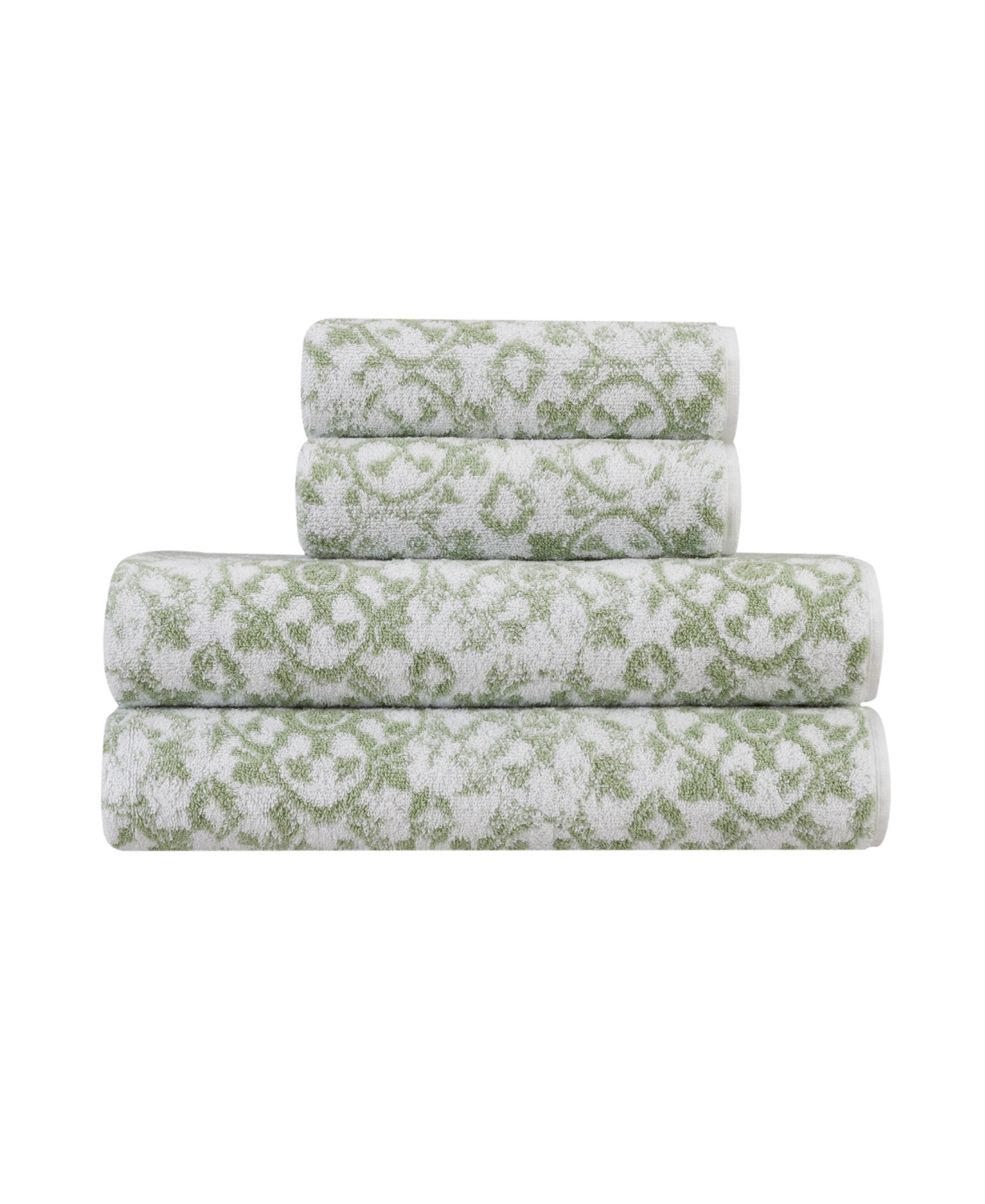 Aziza 4 Piece Bath Towel Set - Frosty Green