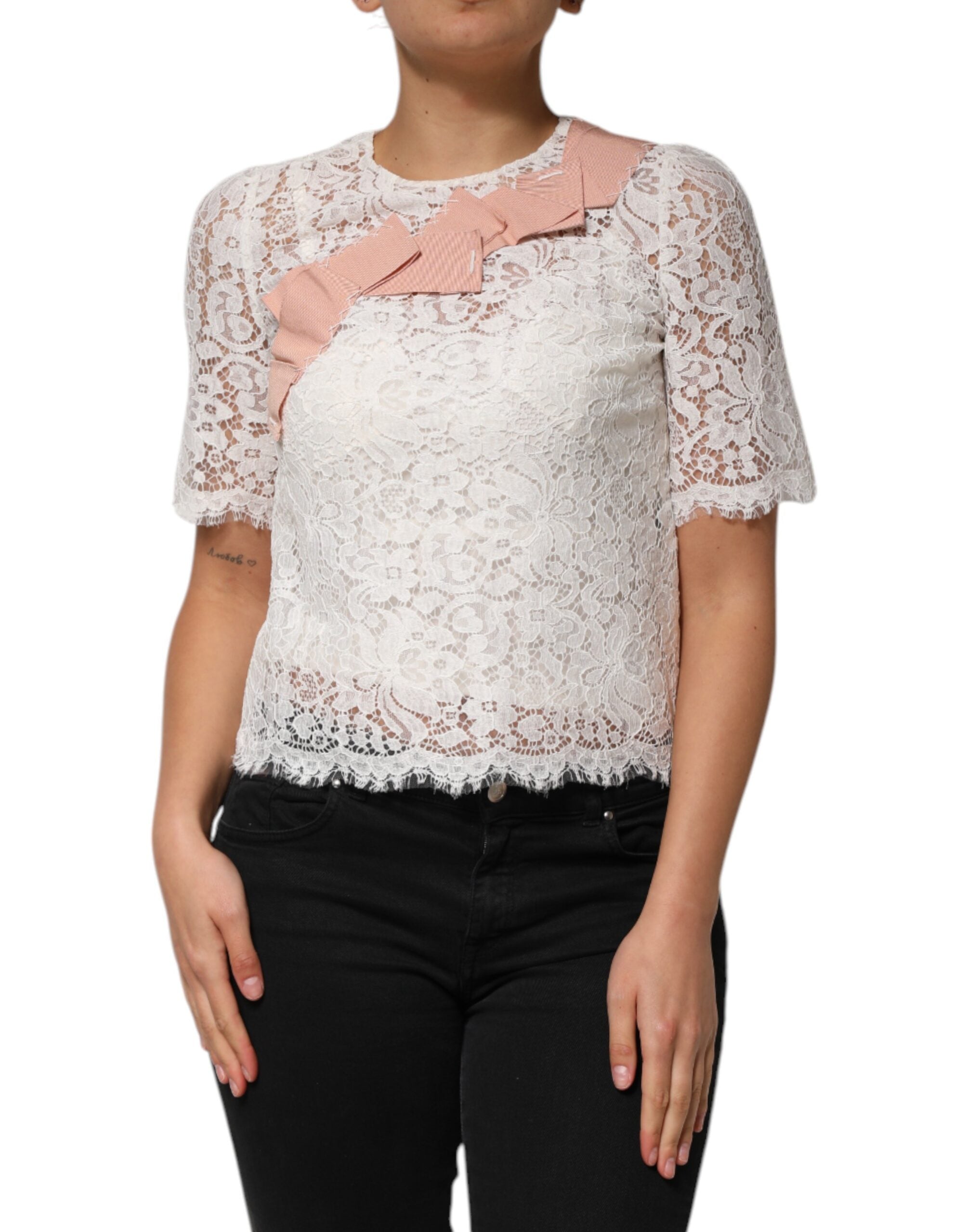 Floral Lace Blouse — White
