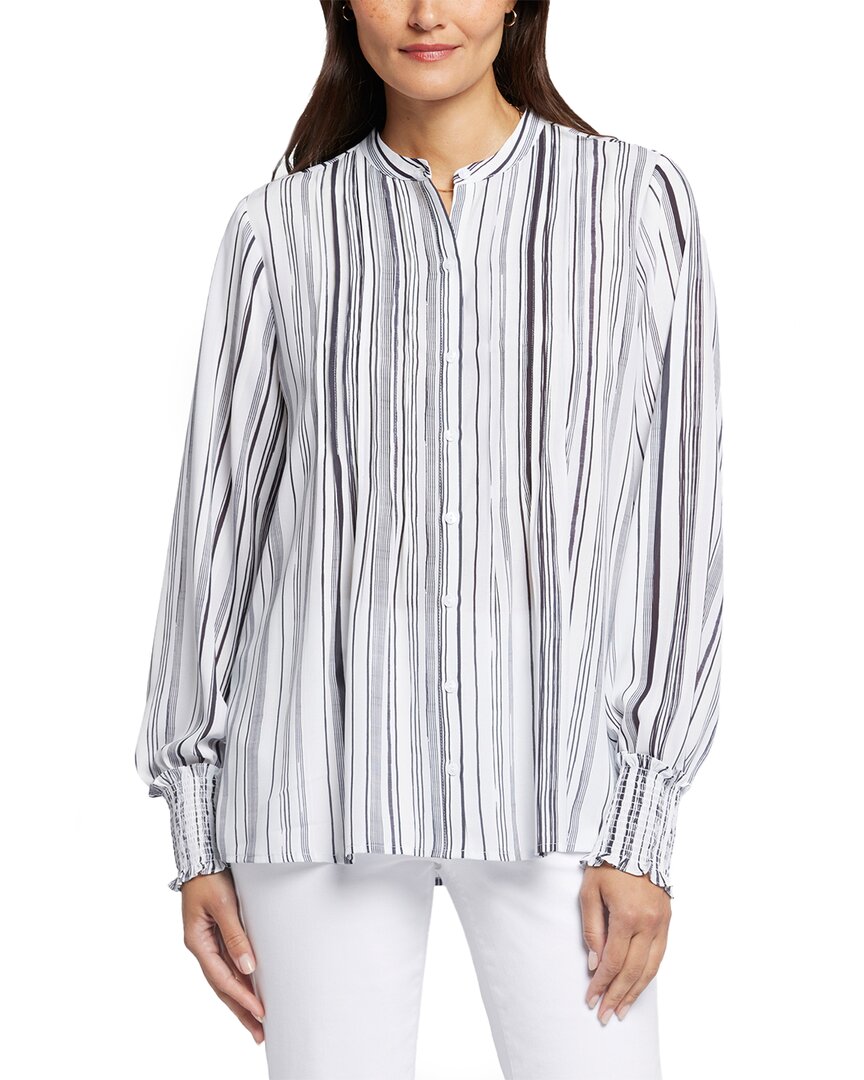NYDJ Pleated Peasant Blouse