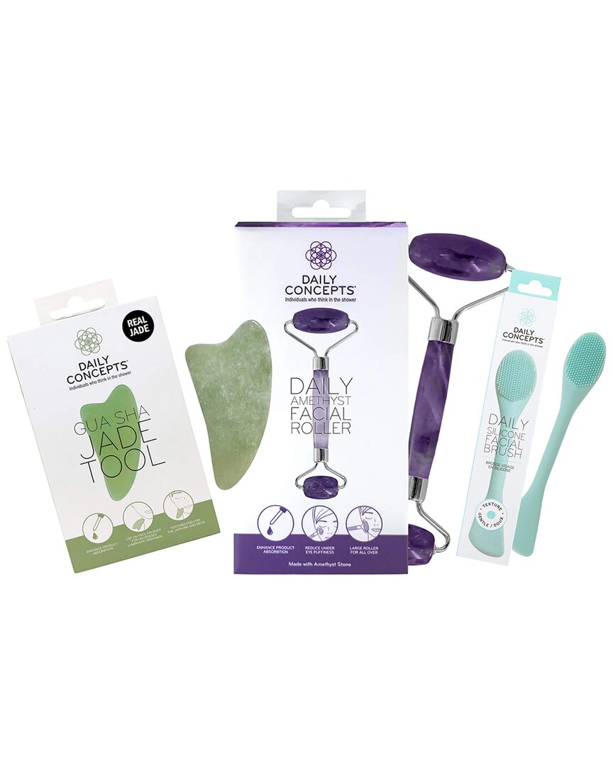 Gua Sha Roller & Silicone Facial Set