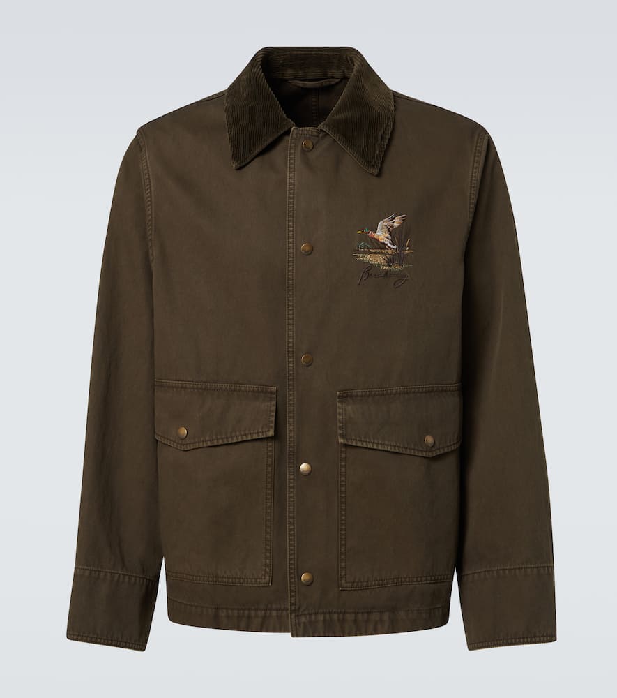 Quilted cropped cotton field jacket