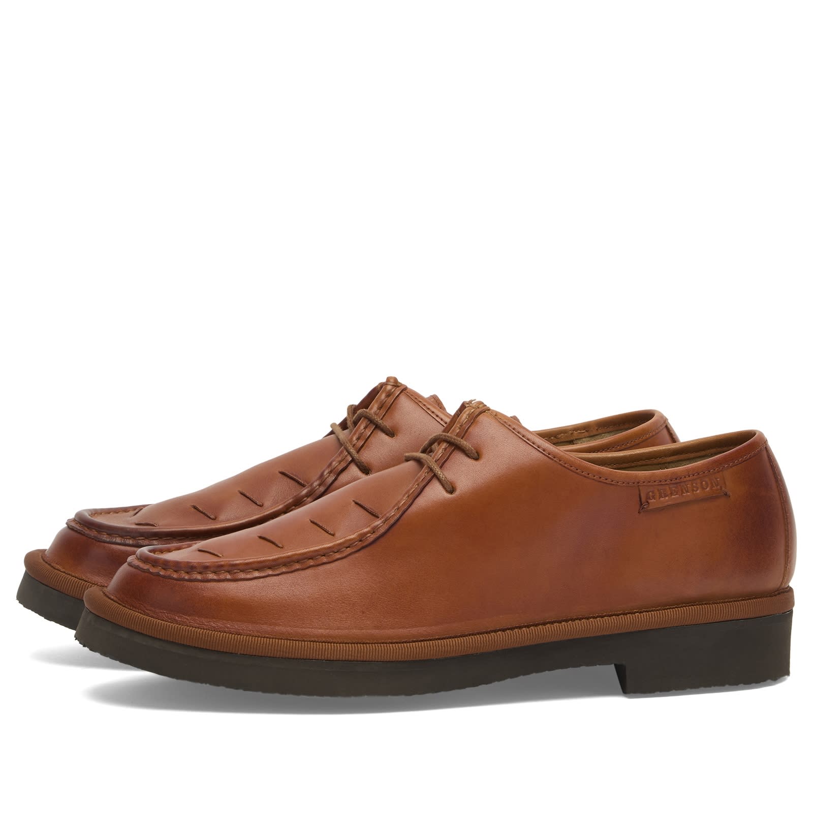 Men's Hubert Derby Shoe in Tan Leather