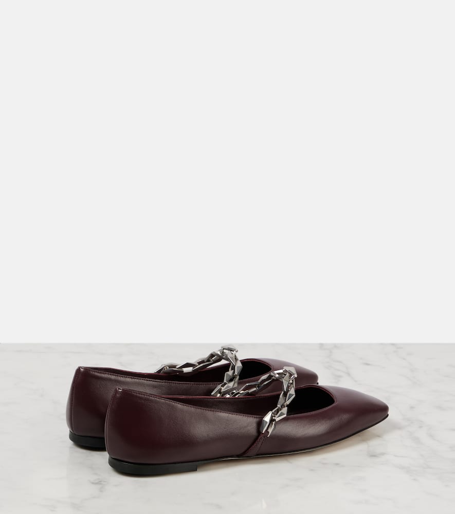 Diamond Tilda leather ballet flats