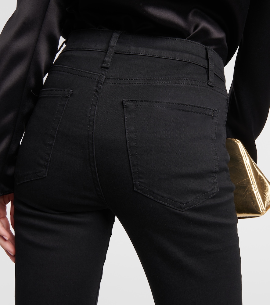 High-rise cropped flared jeans