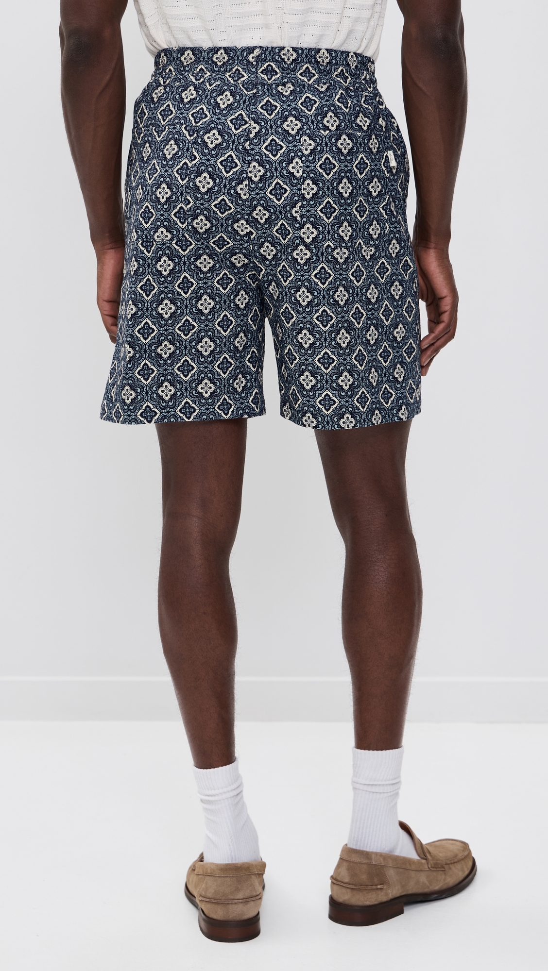 Harry Arabesque AOP Shorts 6.25 Blue Fog