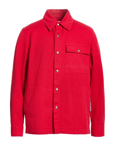 Man Shirt Red Size 38 Cotton