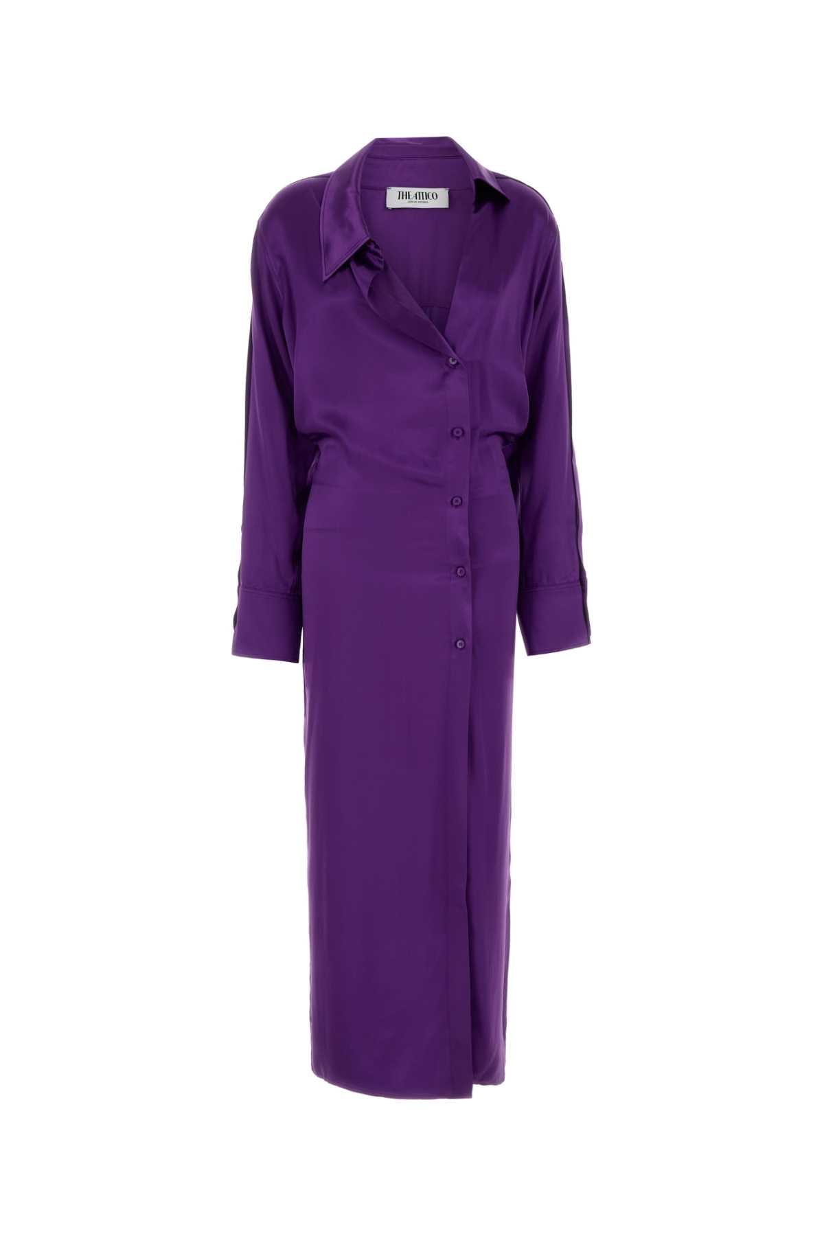 Dress Shirt Dress — Purple