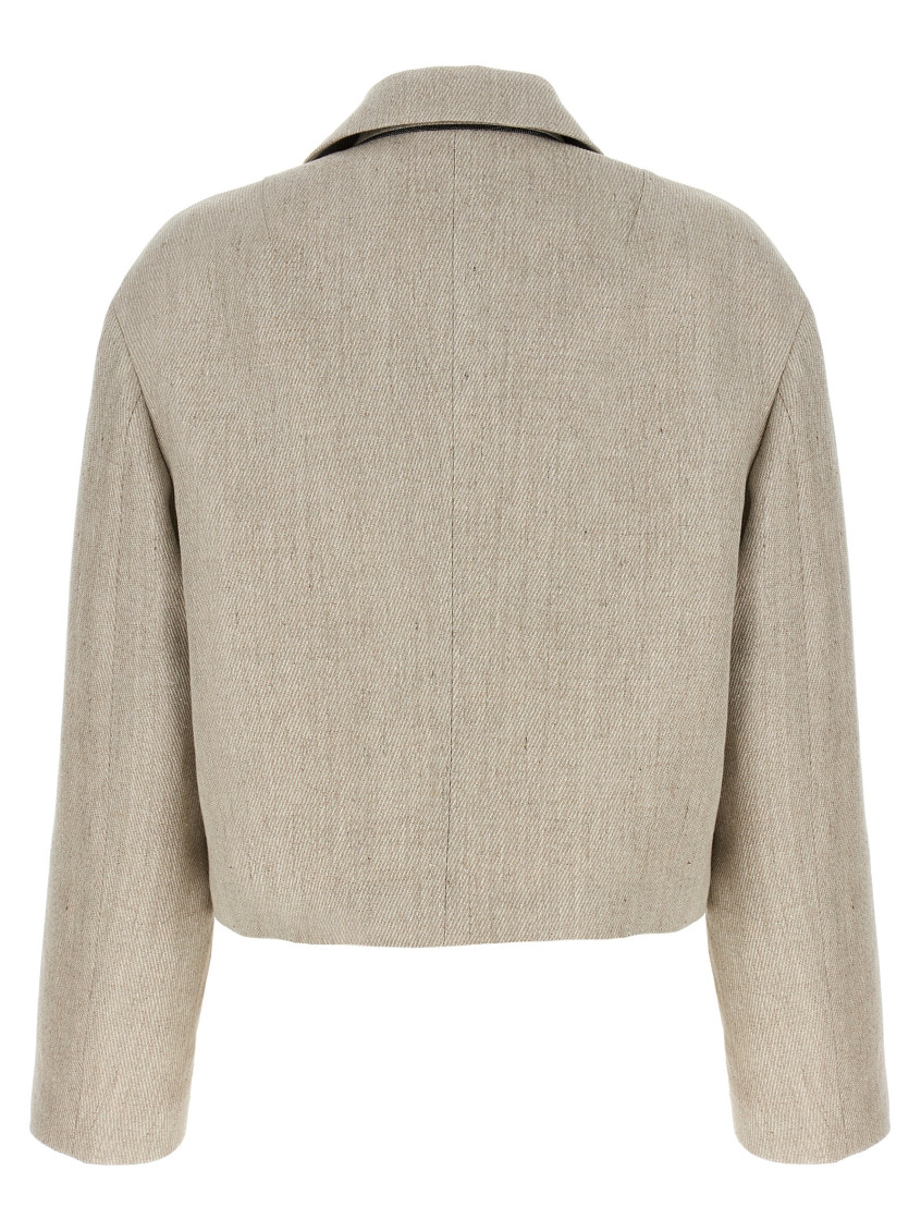 Monili bead-embellished blazer - Neutrals