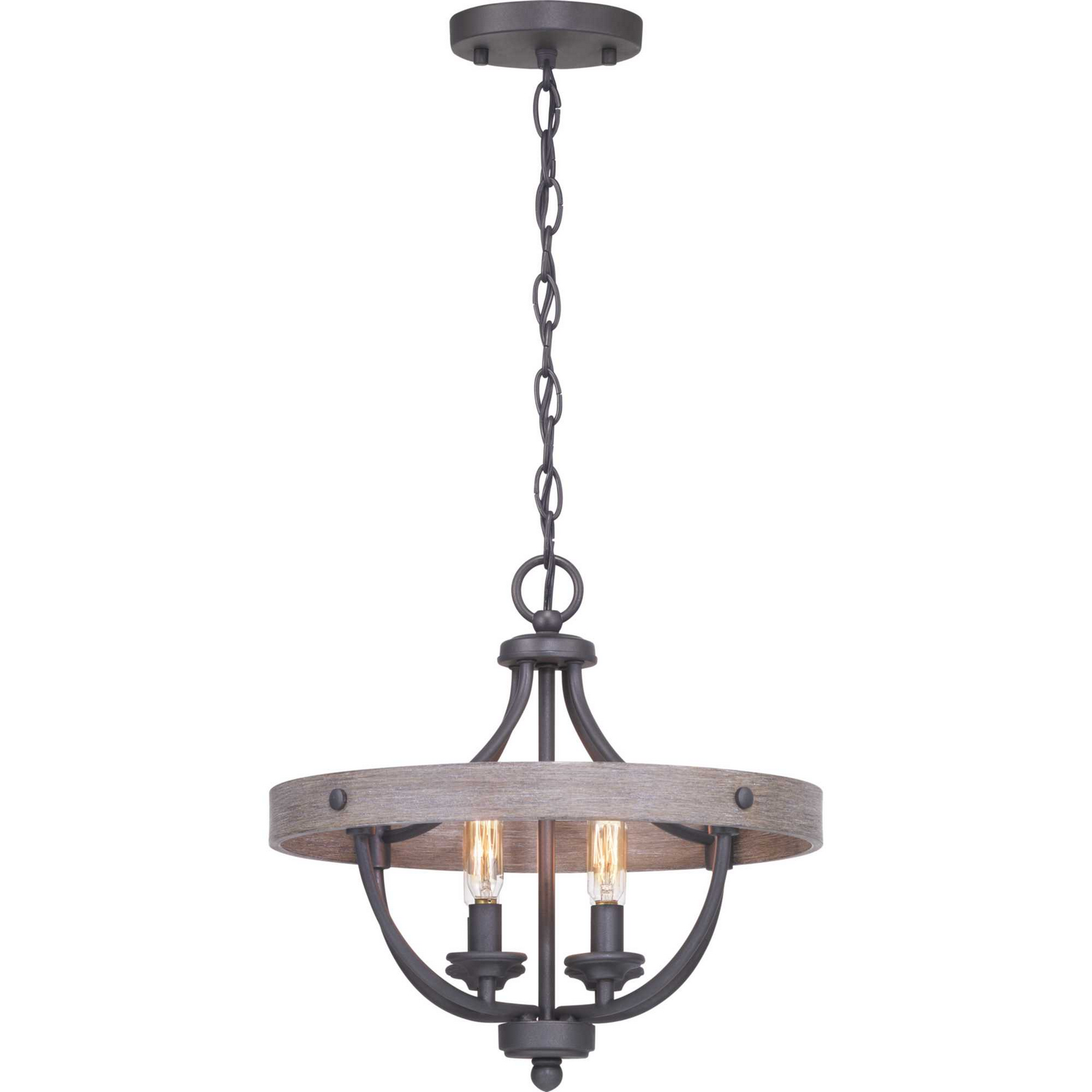Graphite Four Light Semi-Flush Convertible from the Gulliver Collection