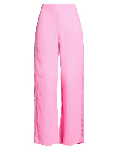 Woman Pants Fuchsia Size 6 Linen