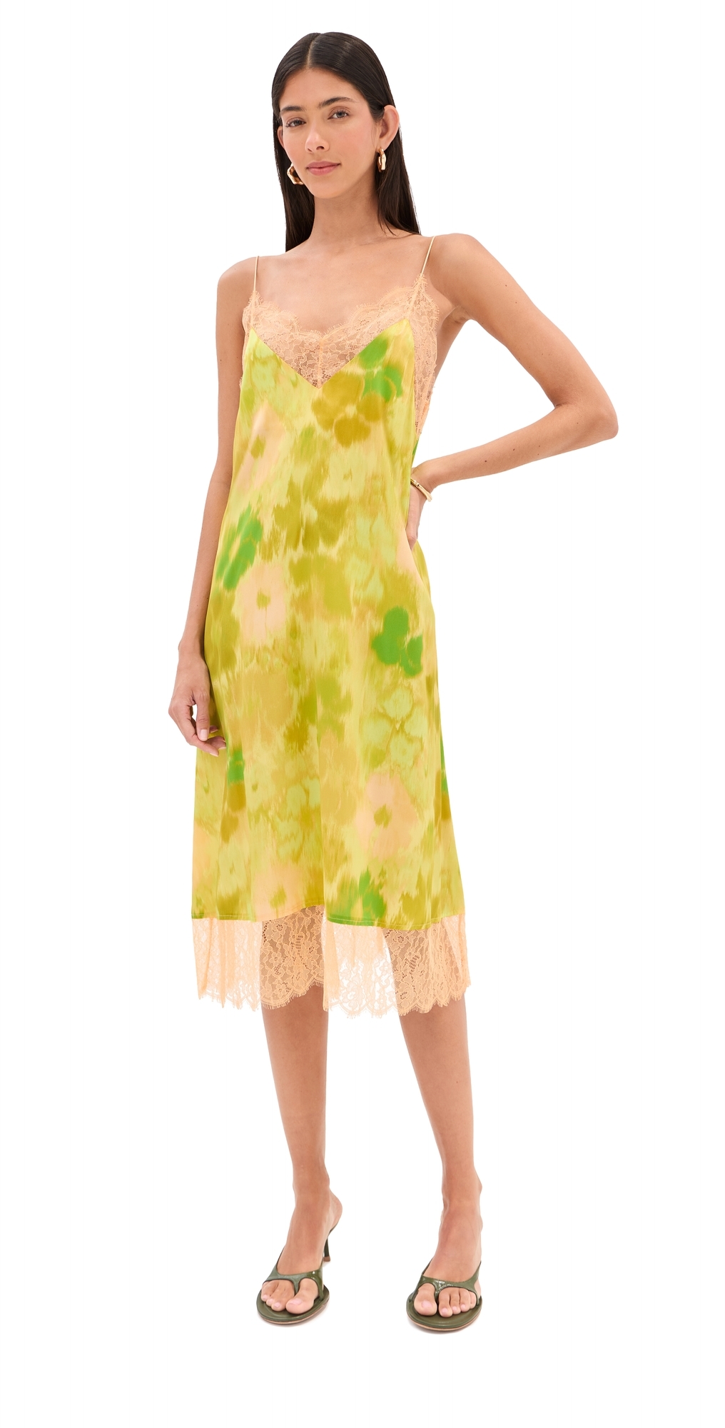 Layla Silk Dress Floral Yellow