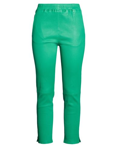 Woman Pants Green Size 10 Lambskin