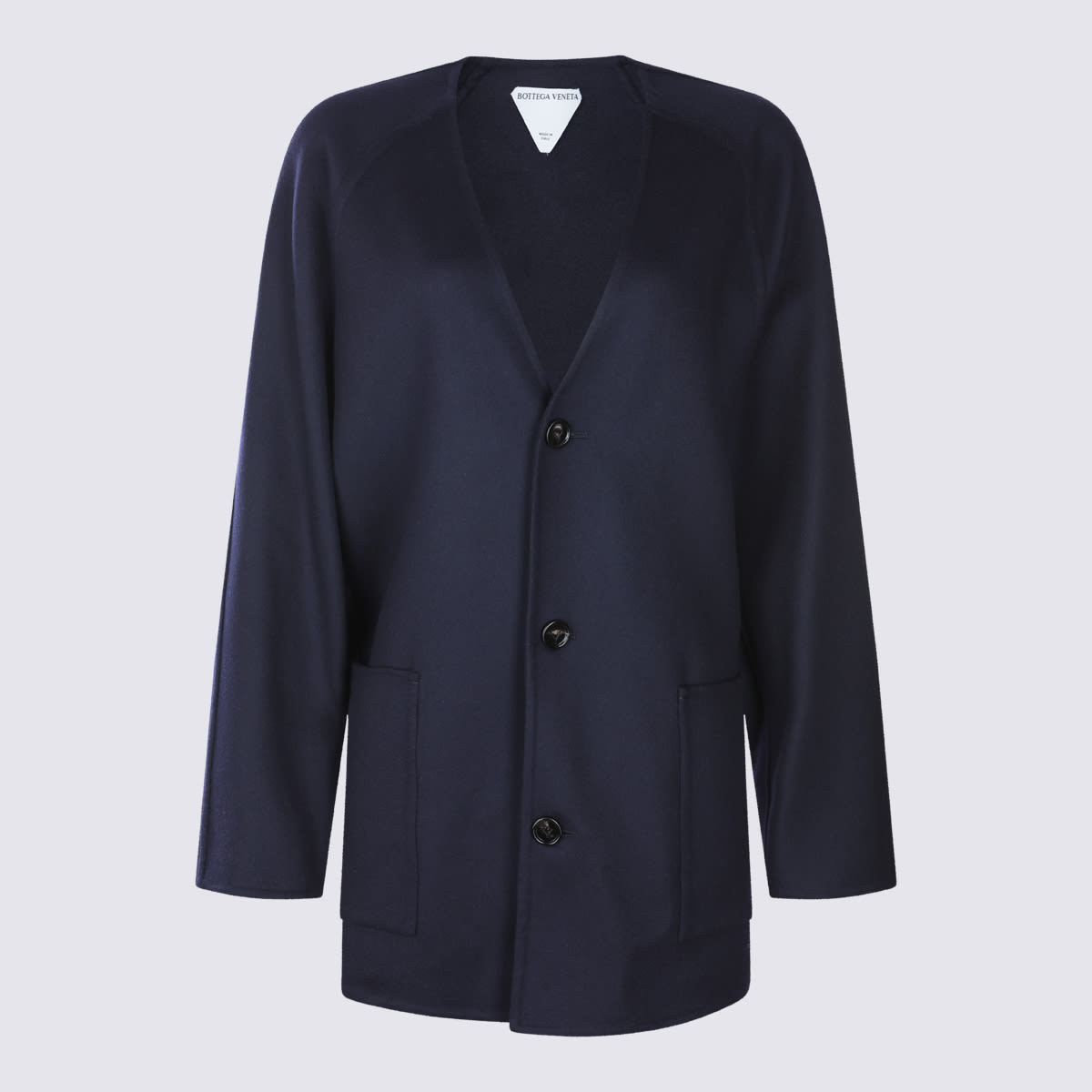 Black Wool Blend Cardigan