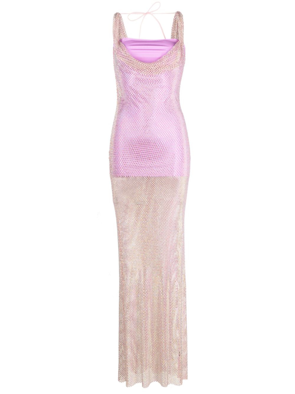 Crystal-embellished maxi dress - Purple