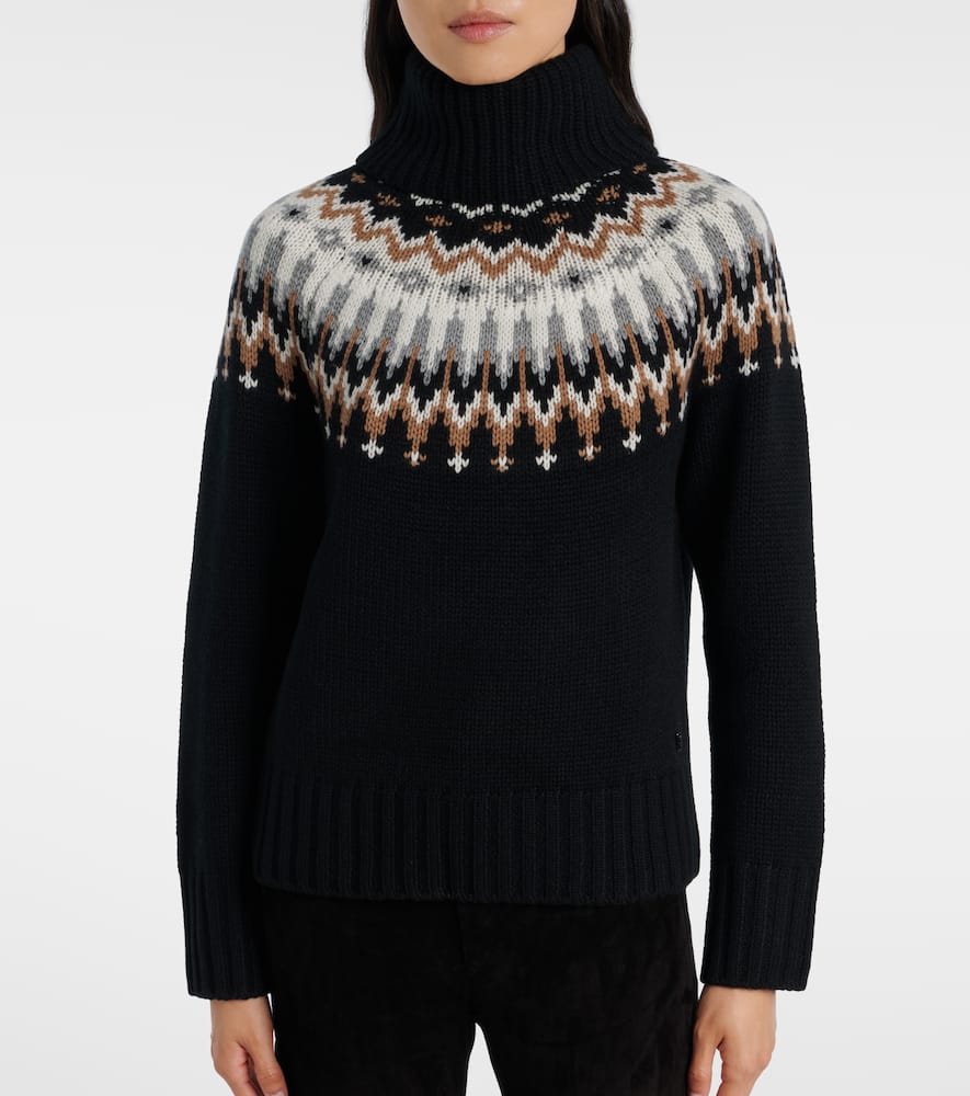 Ingrid jacquard cashmere turtleneck sweater