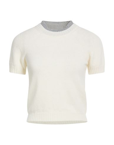 Woman Sweater Cream Size M Wool, Cashmere