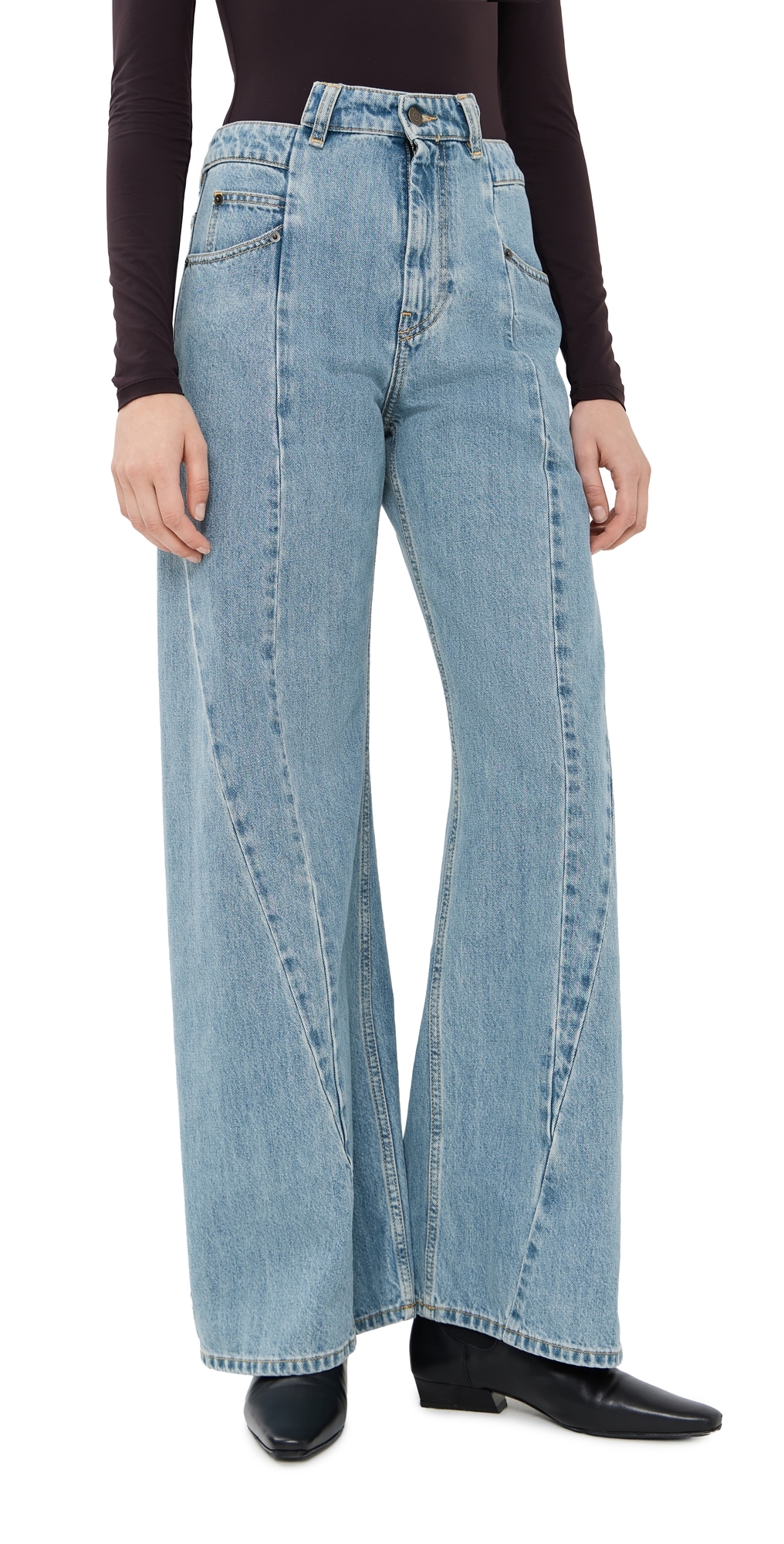 5 Pockets Pants Medium Blue Stone Wash