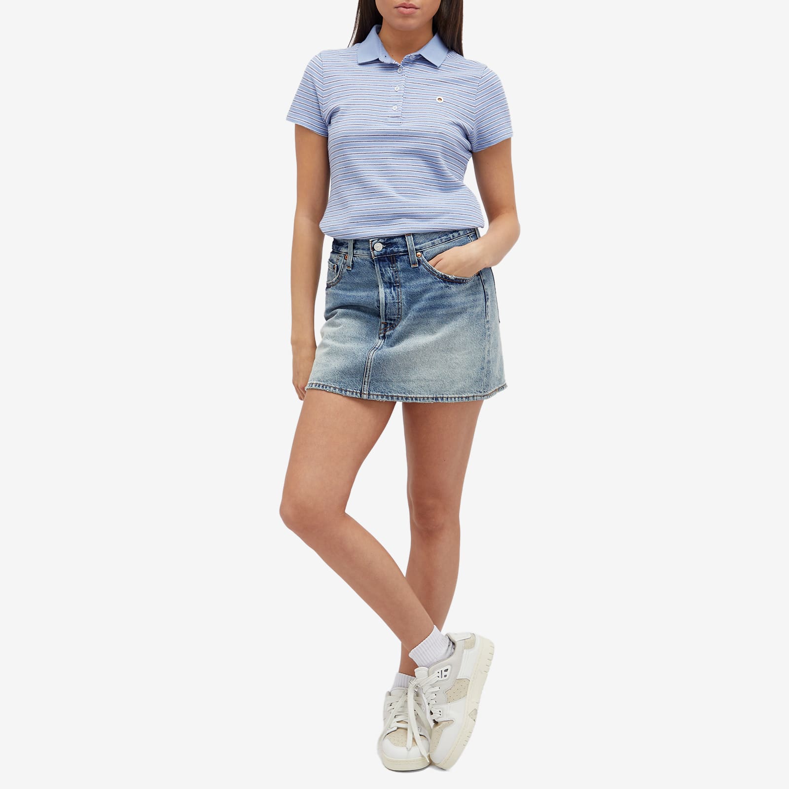 Women's Denim Mini Skirt in Blue