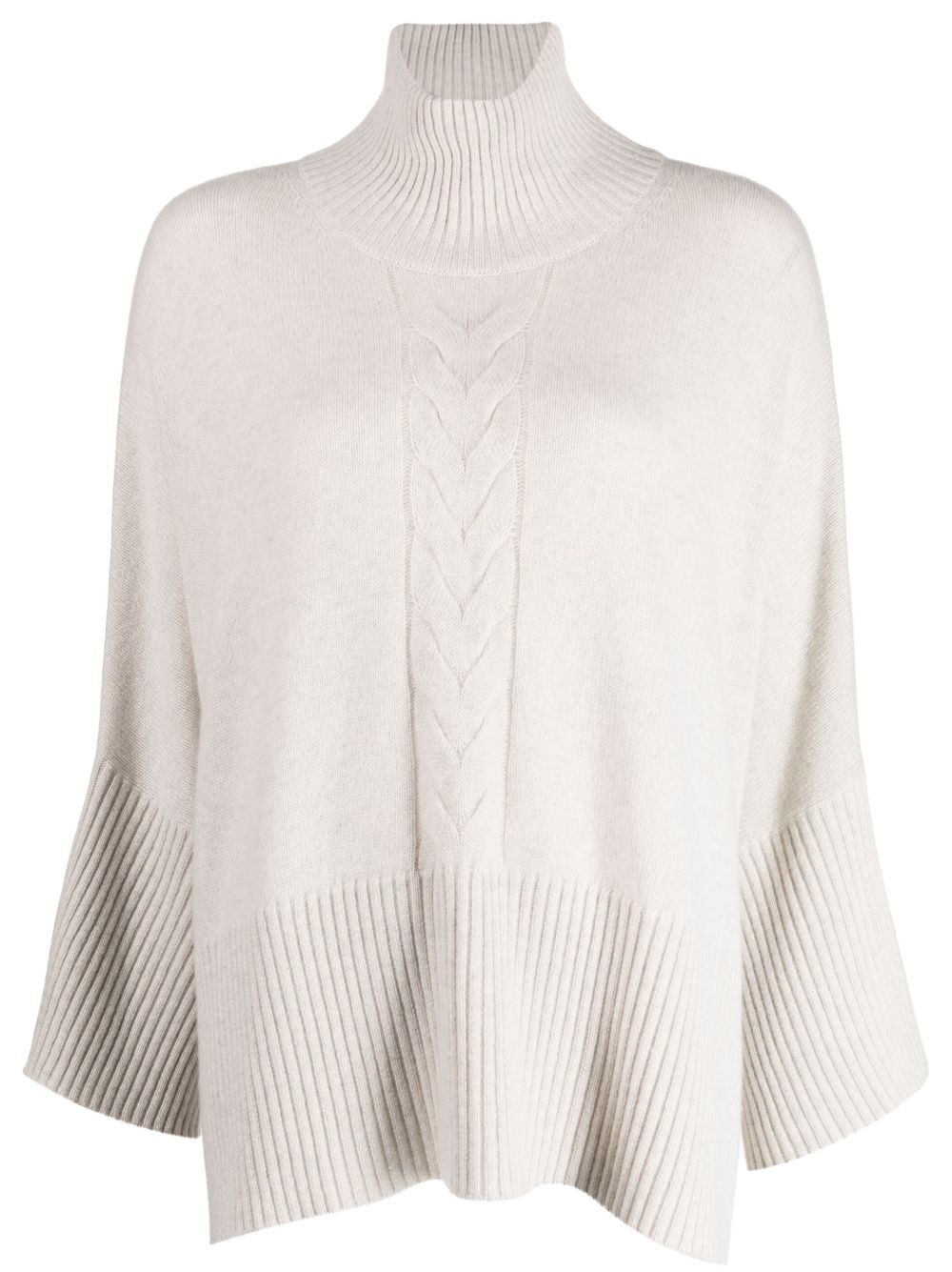 Cable-knit cashmere jumper - Grey