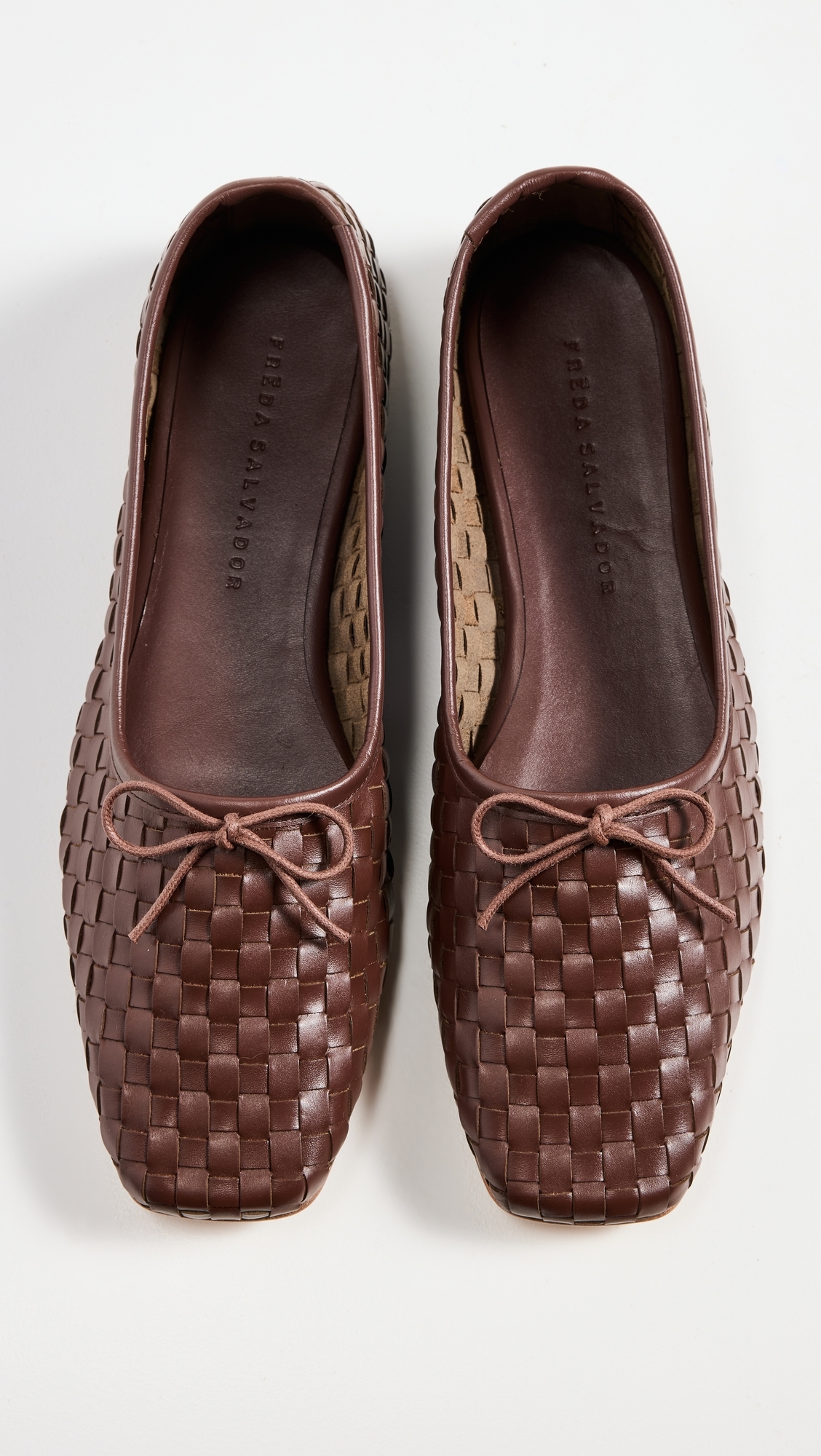 Jada Flats Umber Closed Woven Calf