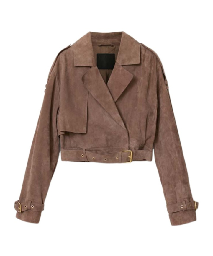 Ophelia Cropped Suede Jacket