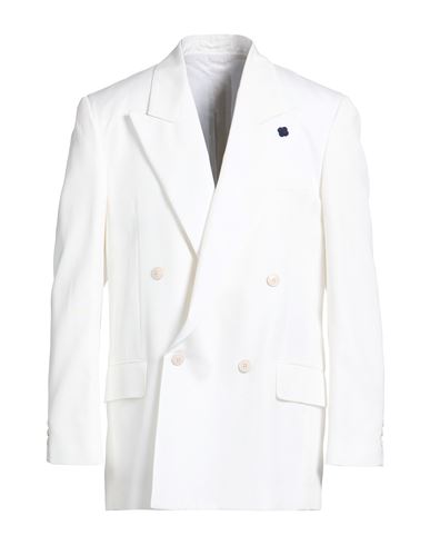 Man Blazer White Size 40 Viscose