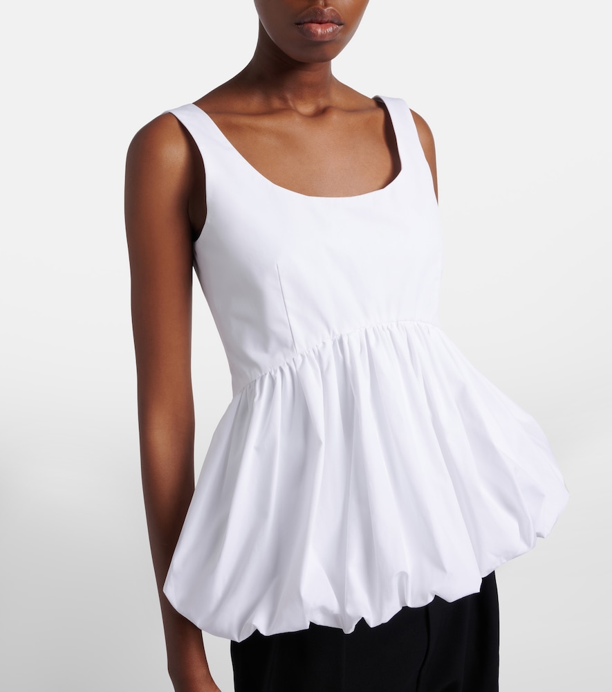 Róhe Peplum cotton poplin top