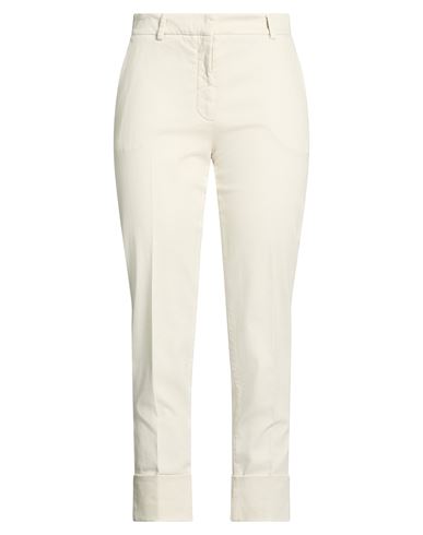 Woman Pants Off white Size 10 Lyocell, Cotton, Elastane