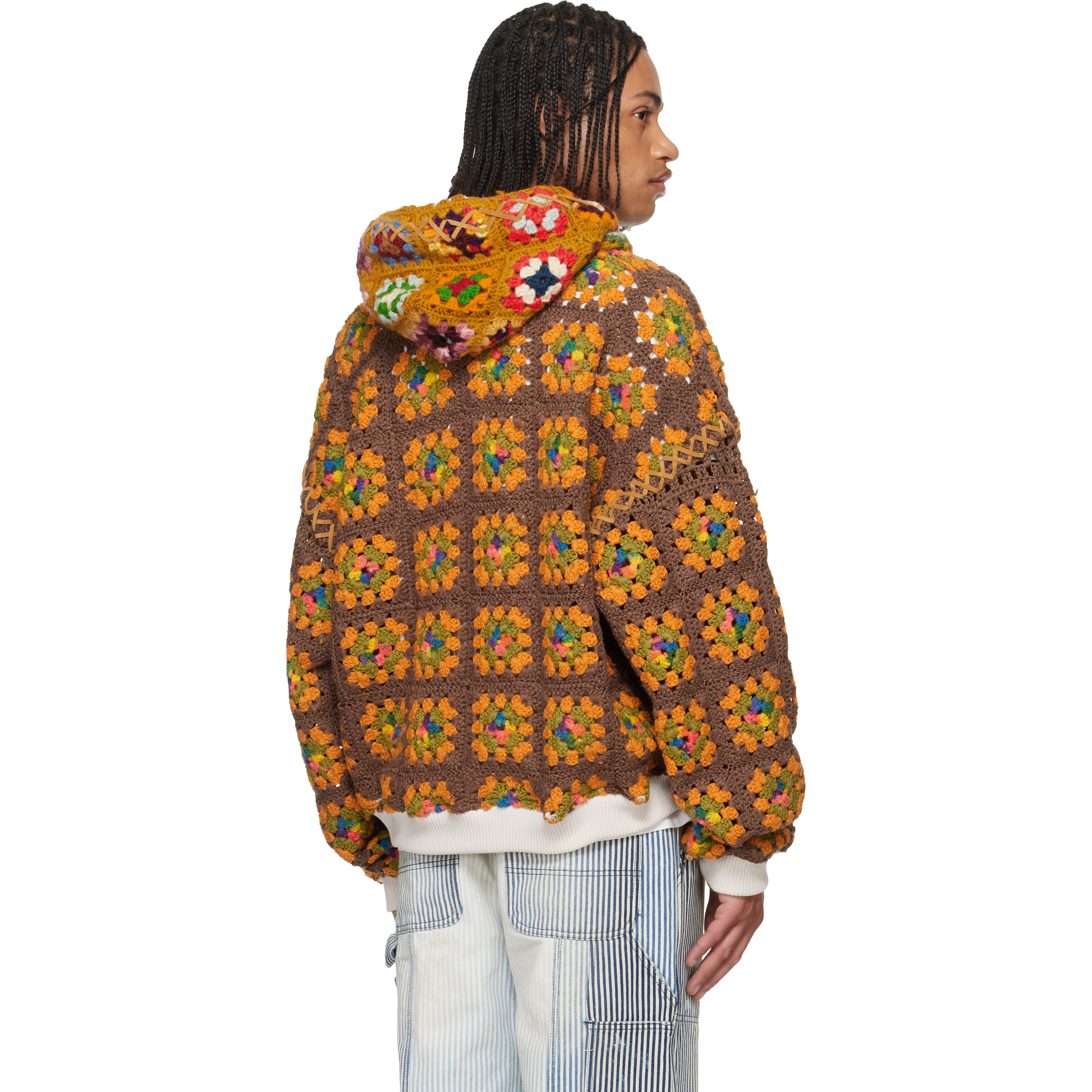Multicolor Lydia 'One Of A Kind' Square Flower Hoodie