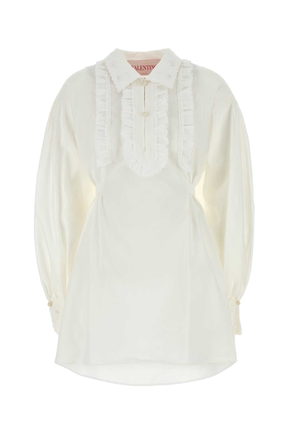 Embroidered Dress — White