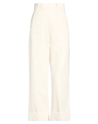 Woman Pants Ivory Size 4 Cotton