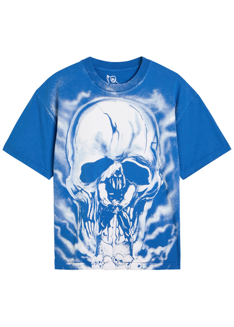 Skull Executioner Puff Print Cotton T-shirt