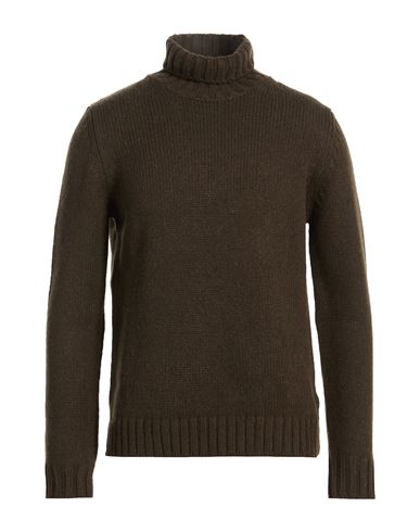 Man Turtleneck Dark brown Size 38 Baby alpaca wool, Merino Wool