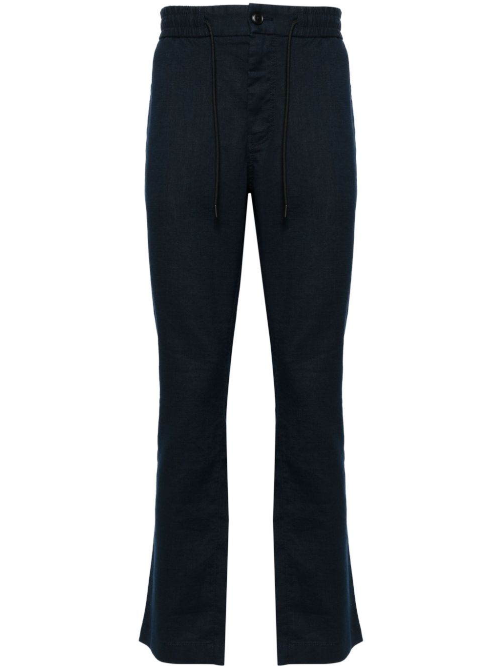 Sanderson straight-leg linen-blend trousers - Blue