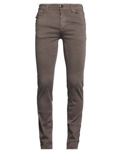 Man Jeans Dark brown Size 31 Cotton, Polyester, Elastane