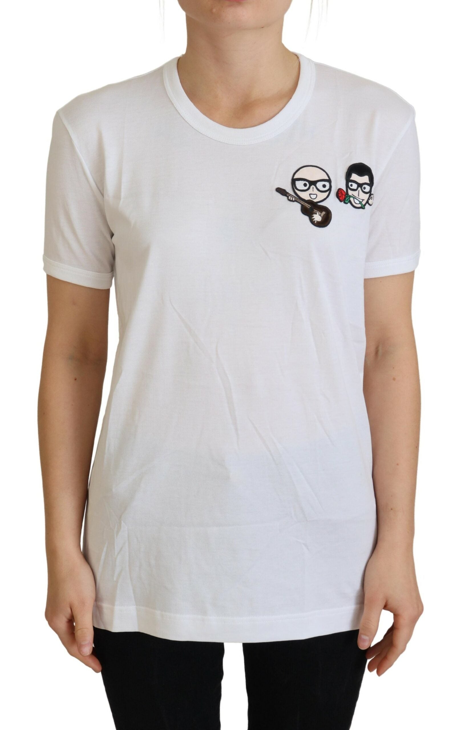 Logo-Embroidered Cotton Crewneck T-Shirt — White