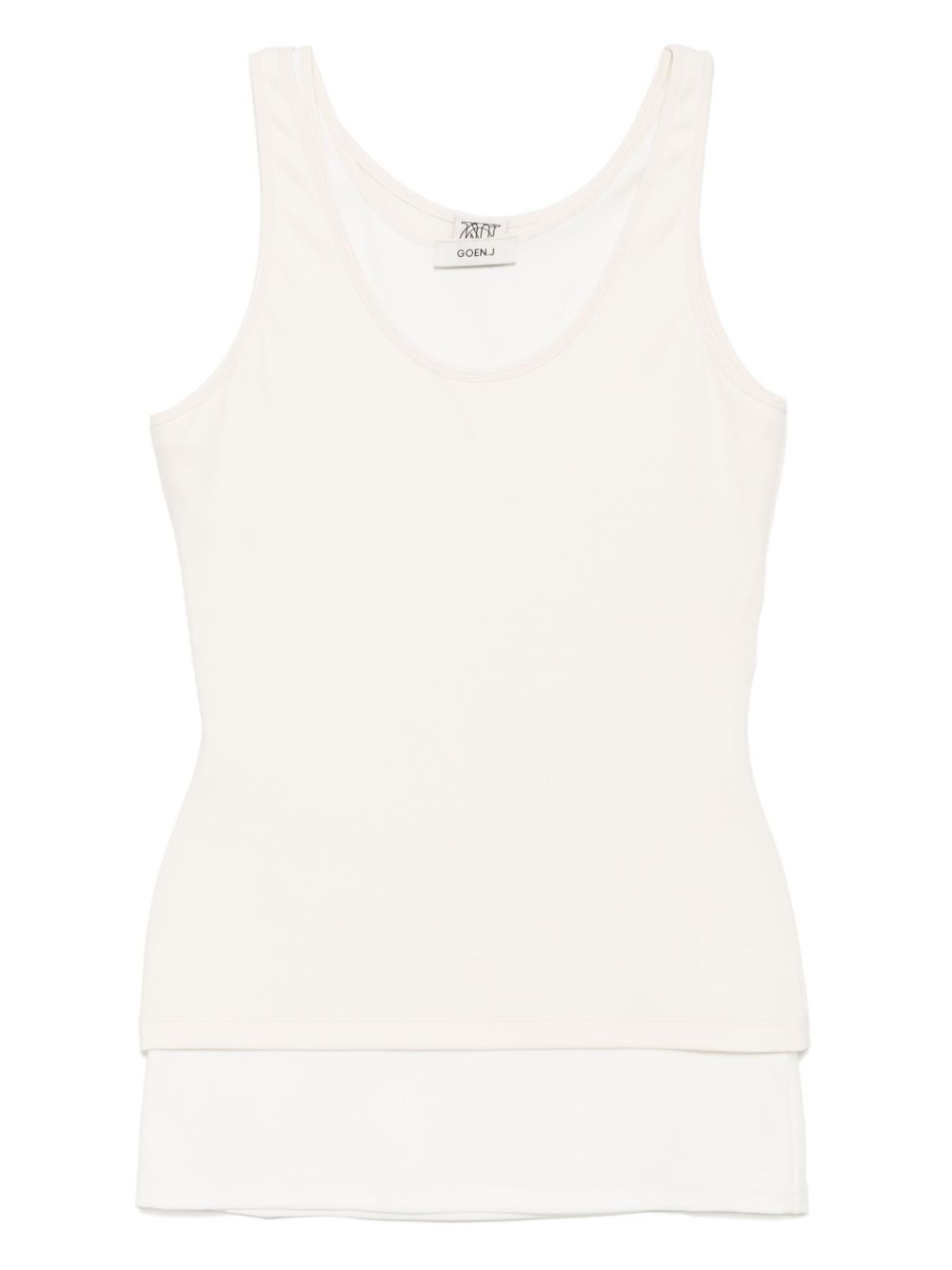 Goen.J dual-layer sleeveless top - Neutrals
