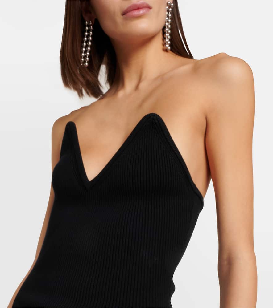 Bustier knit midi dress