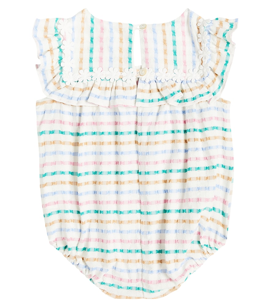 The New Society Baby Figueroa striped cotton playsuit