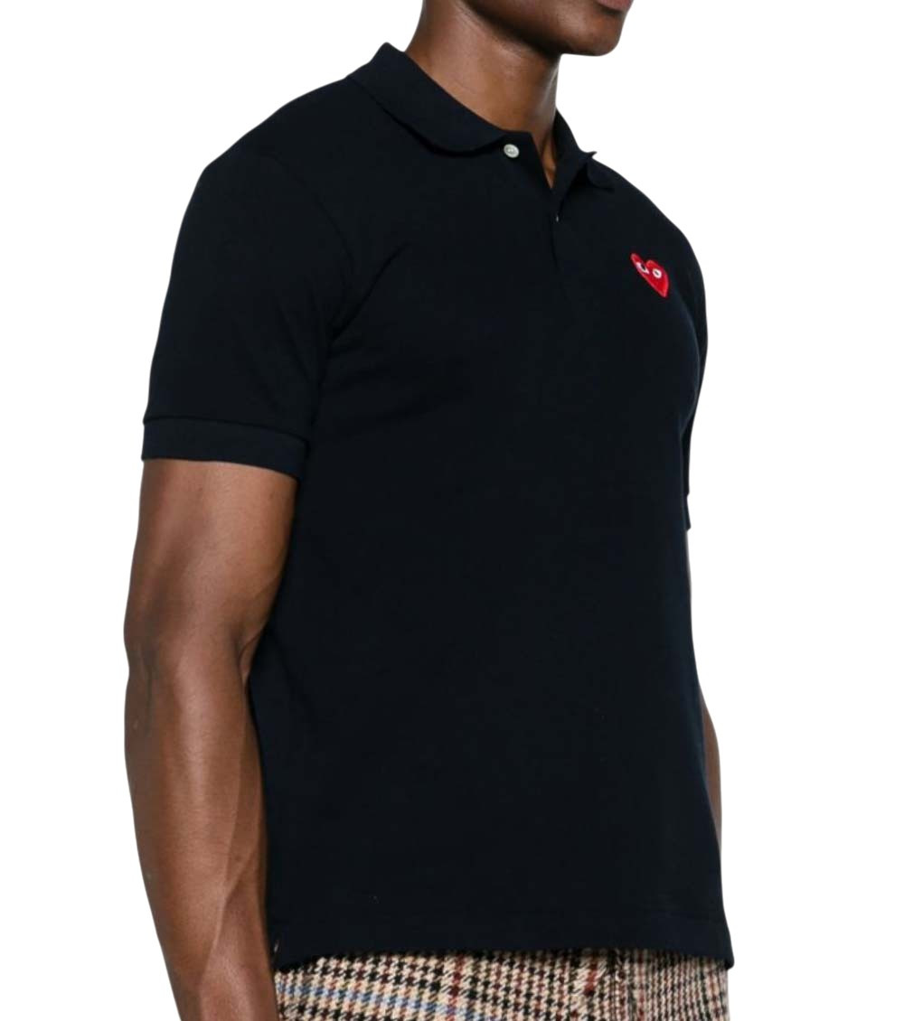 Blue Logo Shirt Collar Polo
