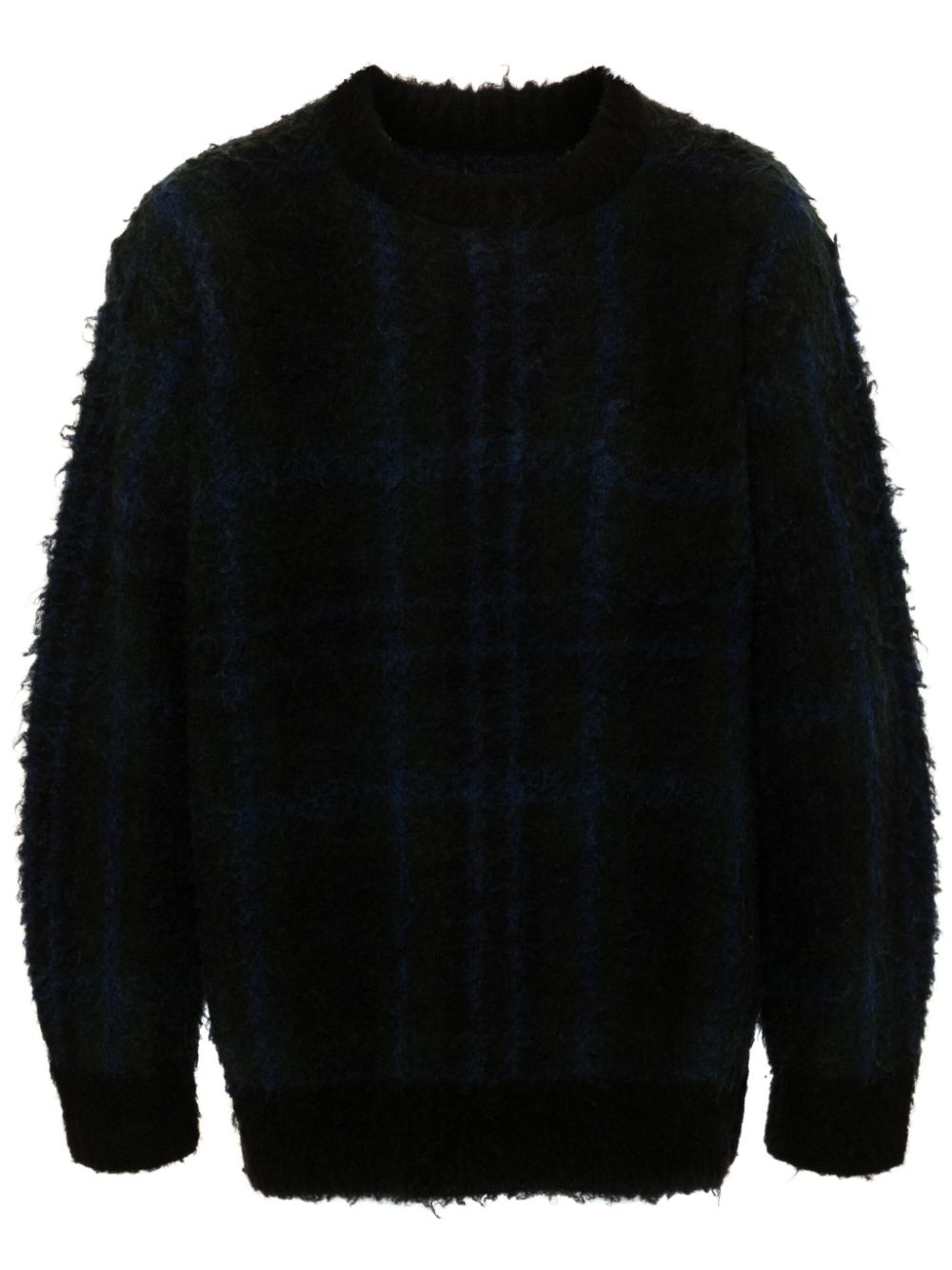 Check-pattern sweater - Green