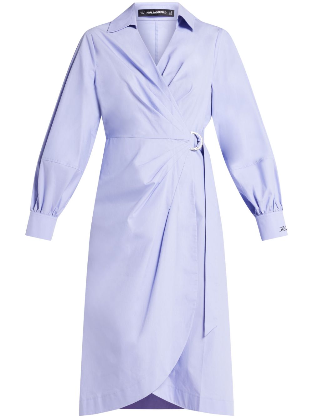 Wrap shirt dress - Purple