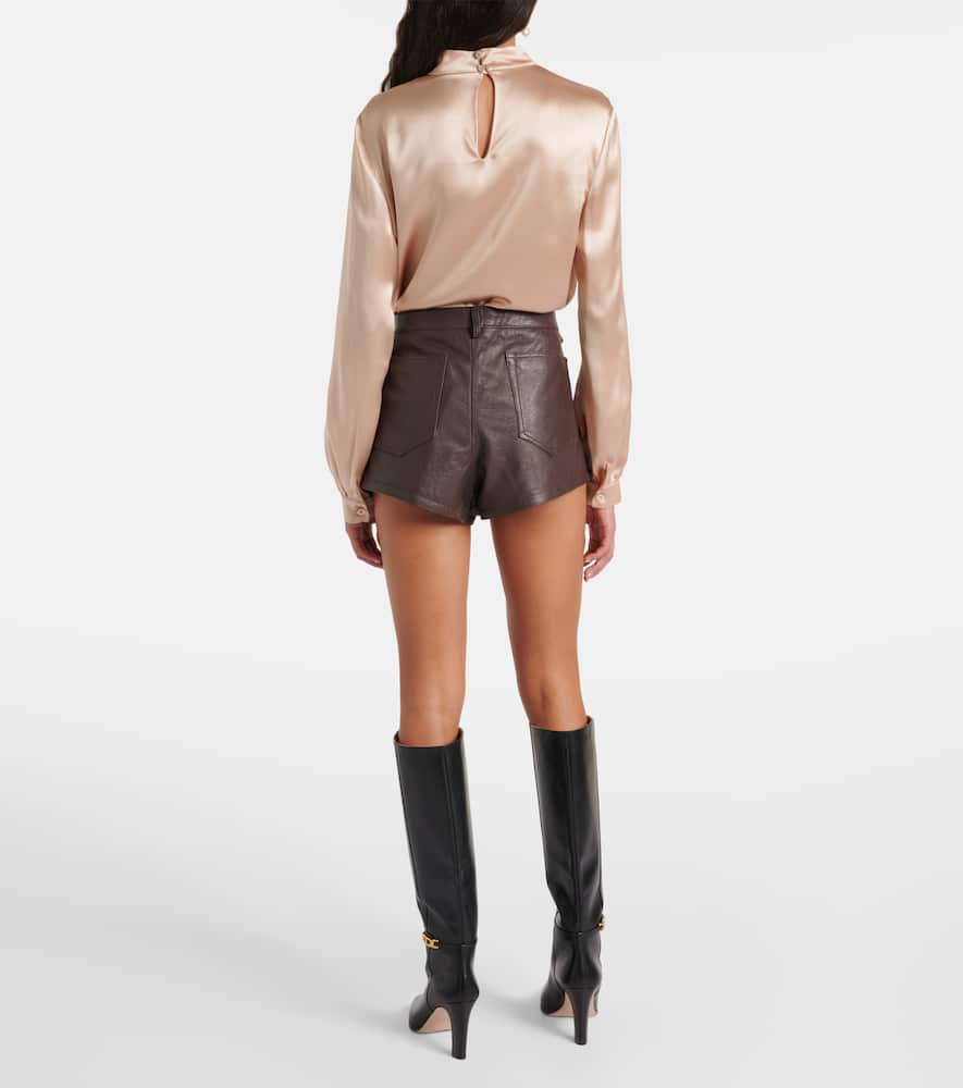 Leather shorts