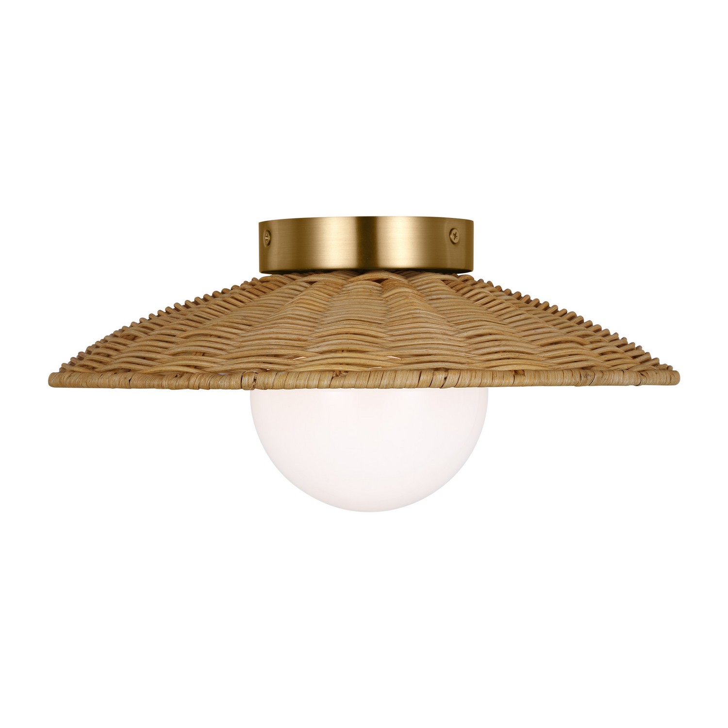 Mari 1-Light Flushmount Ceiling Light in Burnished Bra