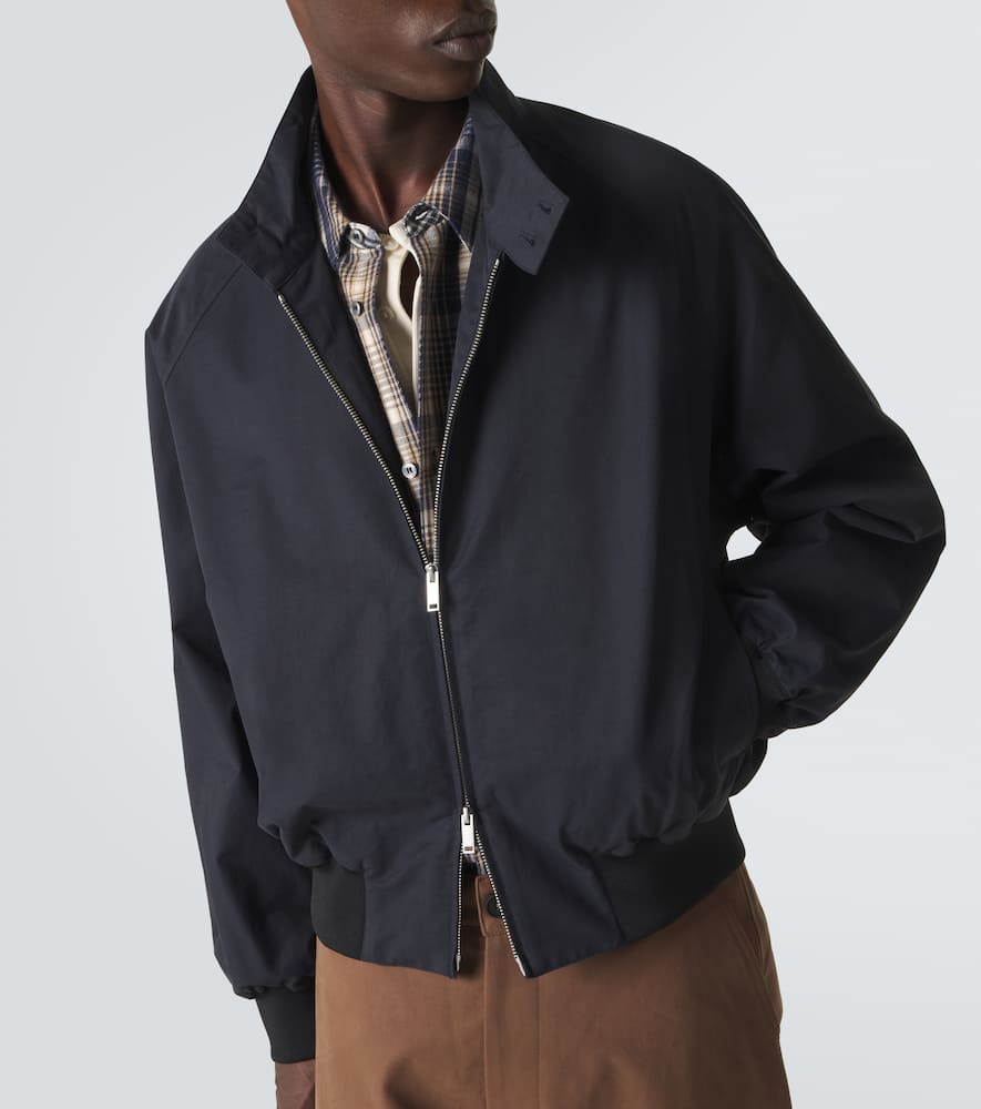 Over cotton-blend bomber jacket