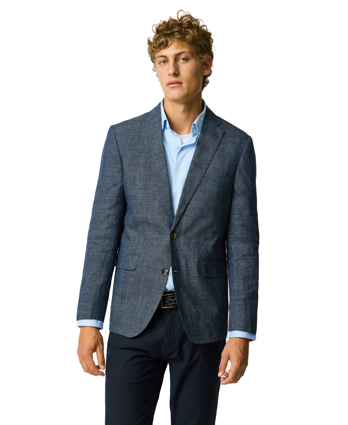 Men's Lottin Point Linen Jacket - Ocean